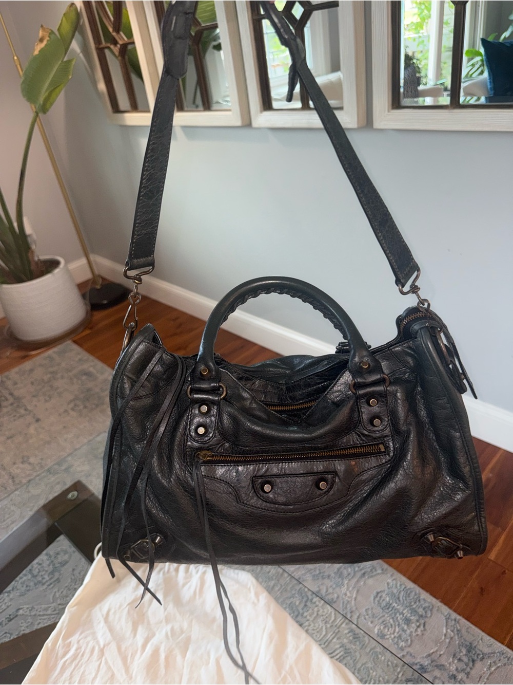 Balenciaga Classic City Medium Dark Green Leather Bag + Mirror & Dust Bag - Picture 10 of 14